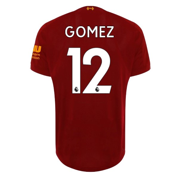 Camiseta Liverpool NO.12 Gomez 1ª 2019 2020 Rojo